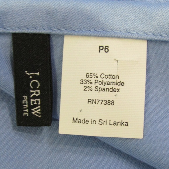 J. Crew Petite Blue Pencil Skirt Size P6 - Picture 5 of 5